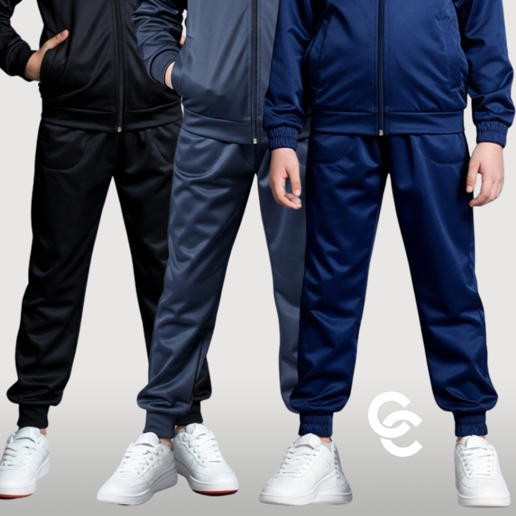 KIT CALÇA INFANTIL COM ELASTICO NA CINTURA BOLSOS