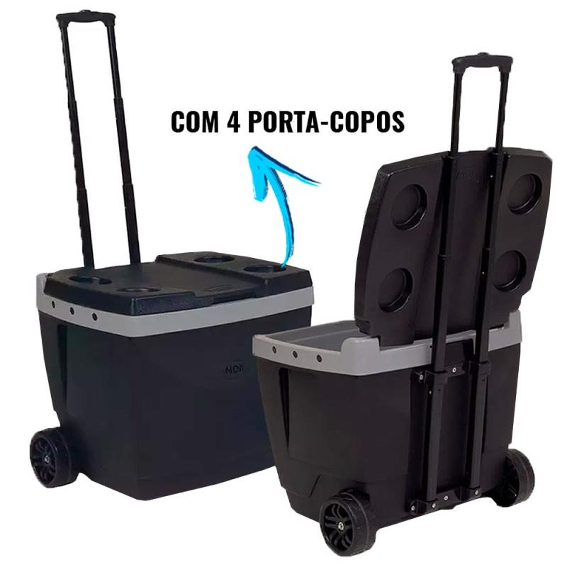 Caixa Térmica 42 Litros Preta Com Rodas 25108220 