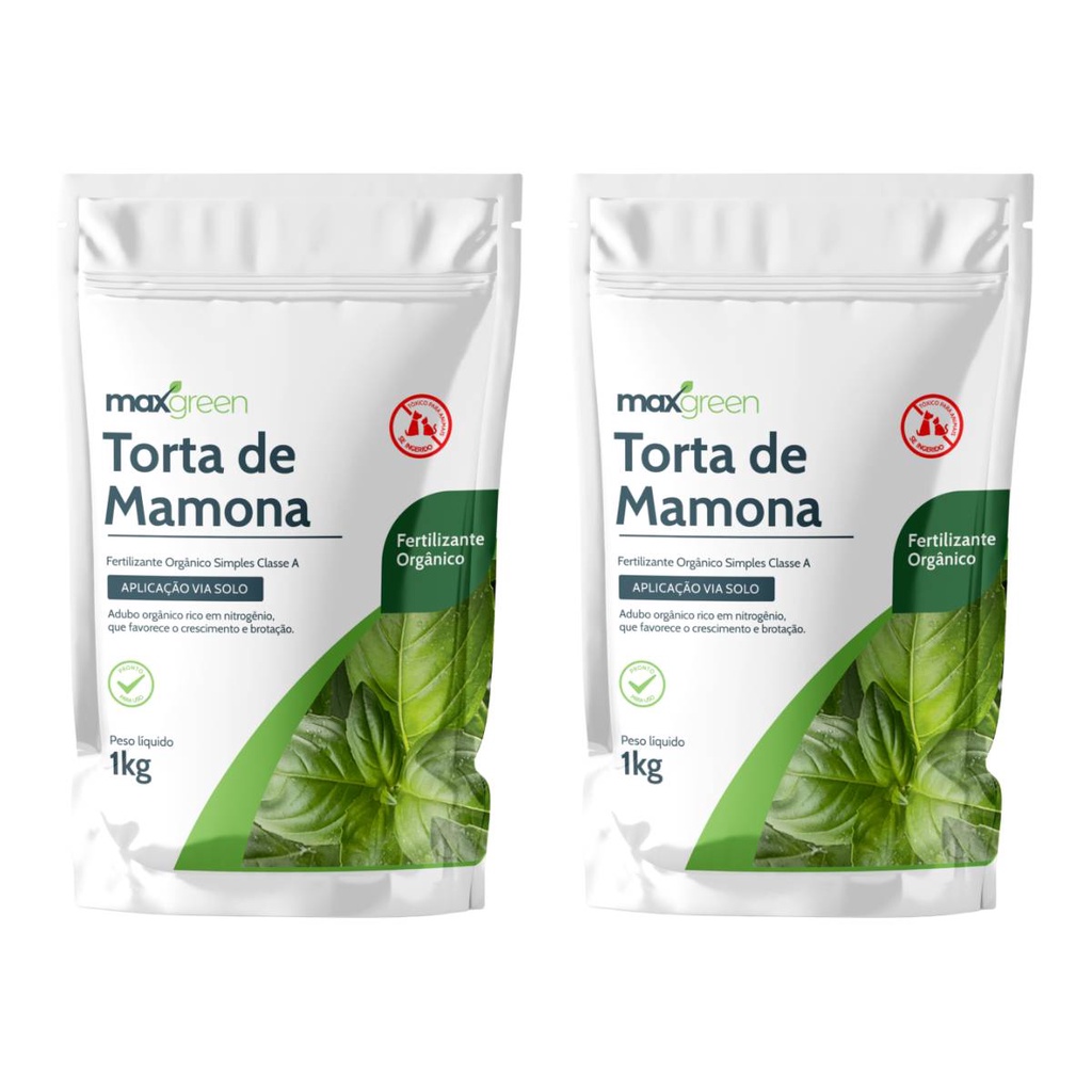 2X Fertilizante Orgânico Torta de Mamona (1Kg) MA