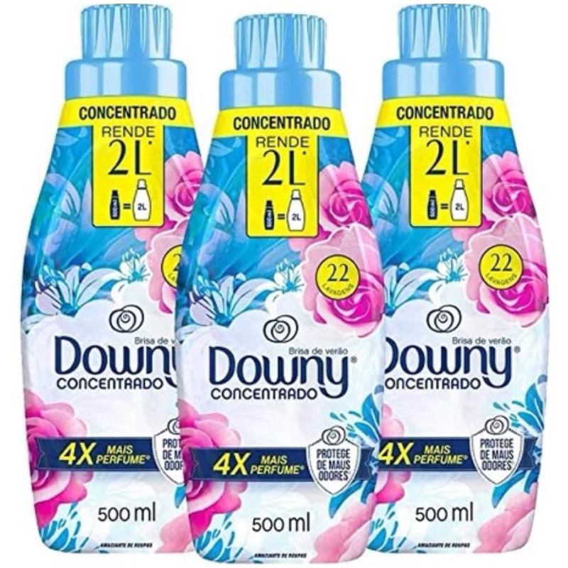 Kit 3un Downy amaciante concentrado fragrância br