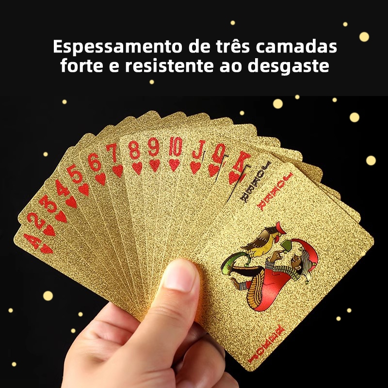 Baralho Dolar Ouro Folheado: Poker À Prova dÁgua