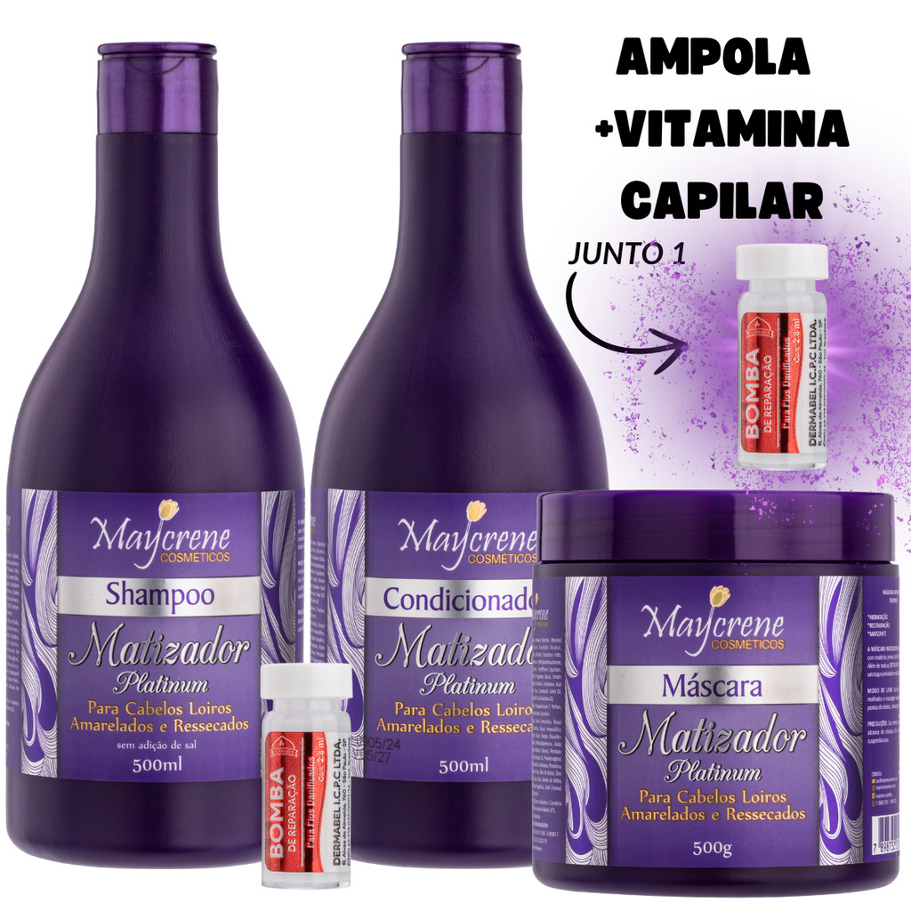 Matizador Platinum Maycrene500ml Escolha Variaçõ