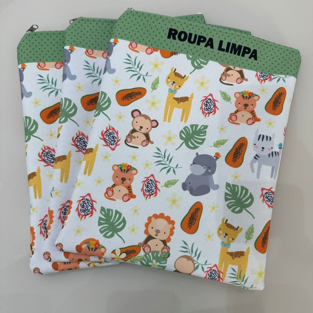 Saquinho Roupa limpa  suja creche escolinha viagem