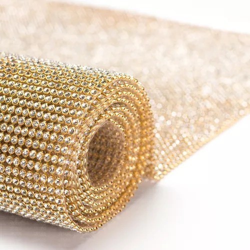 Manta De Strass Termocolante 5x45cm – Prata 