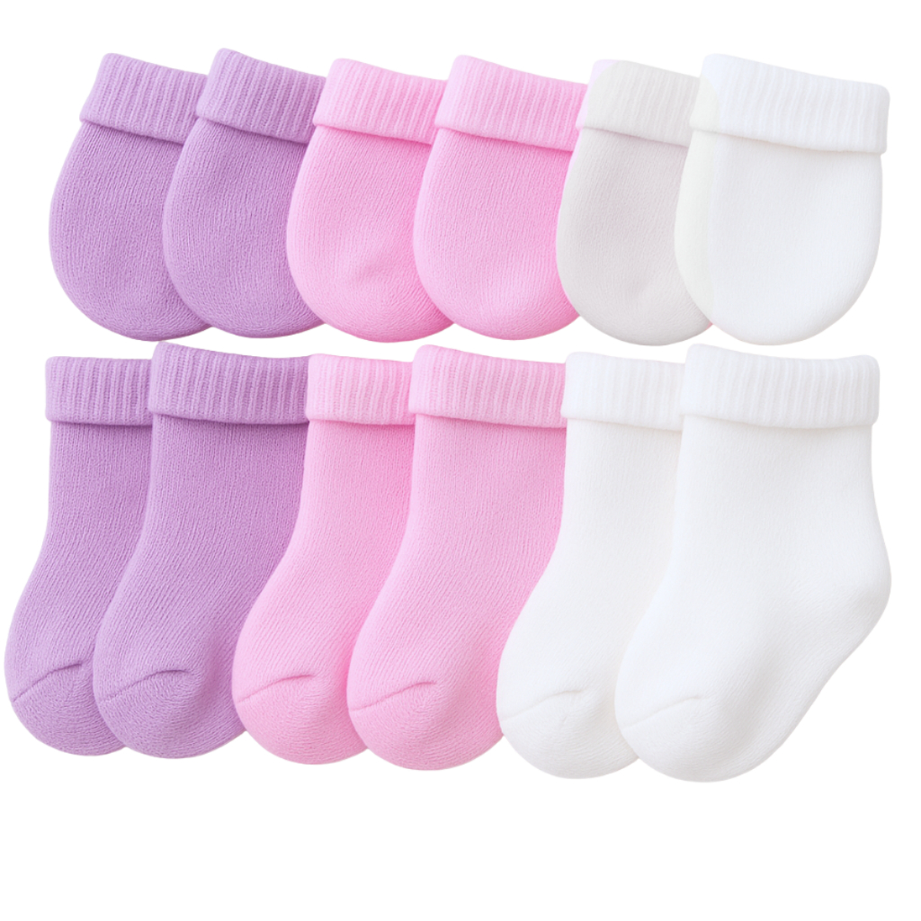 Kit 3 Pares de Meias + 3 Pares de Luvas Maternida