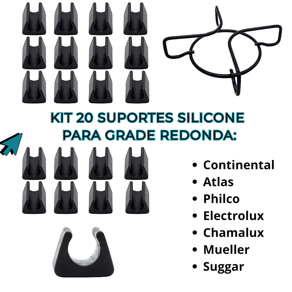 Kit 20 Borrachas compatível Cooktop  Atlas, Philc
