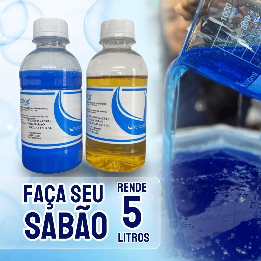 Base Kit Sabão para roupas Verzzon faz 5L