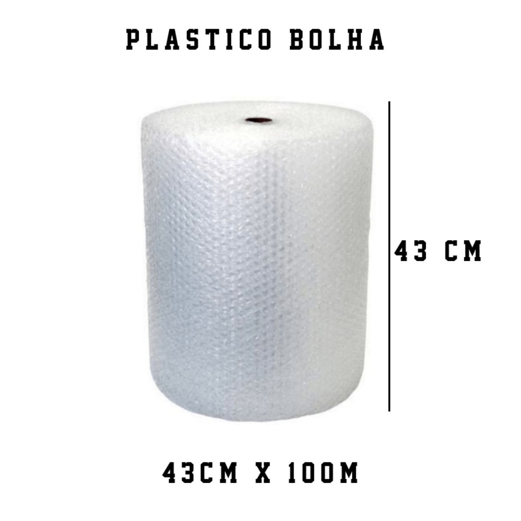 Bobina Plastico Bolha 43cm x 100 mts Alta Qualidad