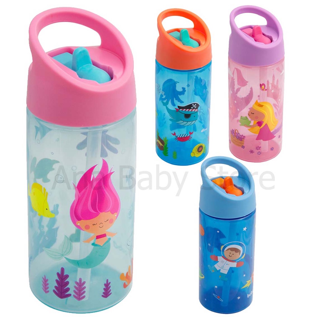 Garrafa Aventura 380ml Buba Canudo Retrátil Garra