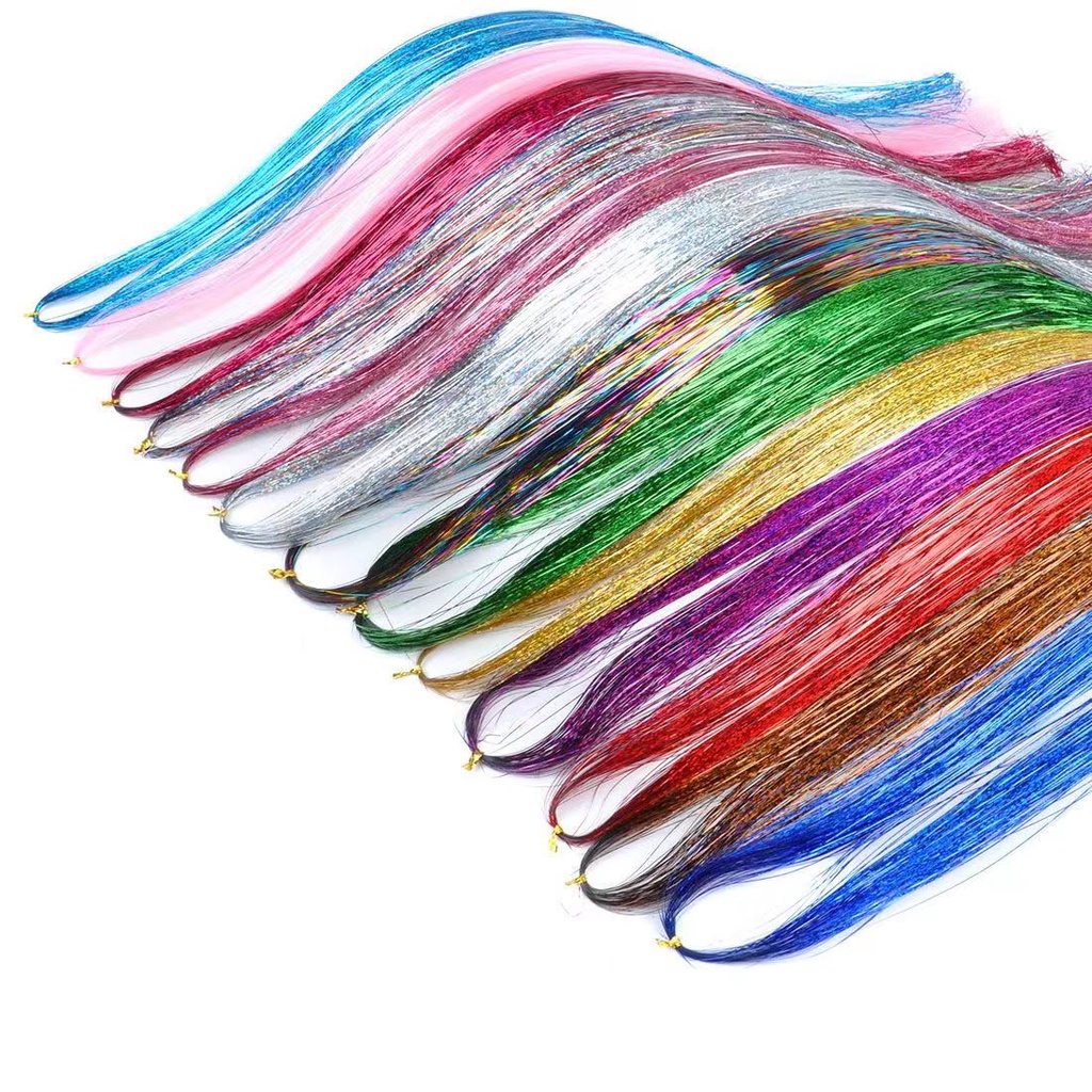 Cabelo laser Colorido Brilhante Peruca De Dupla Du