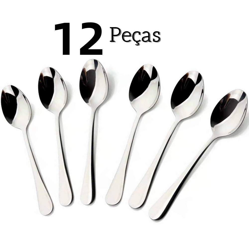 12 PeçAs Colher AçO Inox Colher De Restaurante F