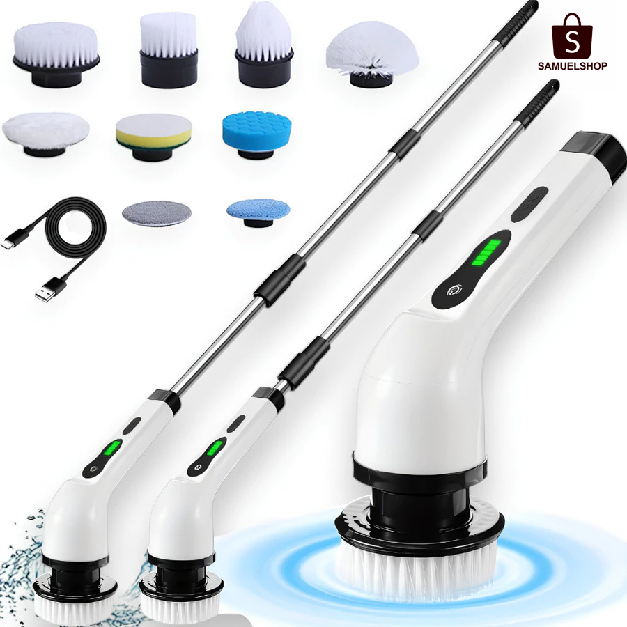 Escova De Limpeza 9 Em1 Recarregavél Elétrica Gi