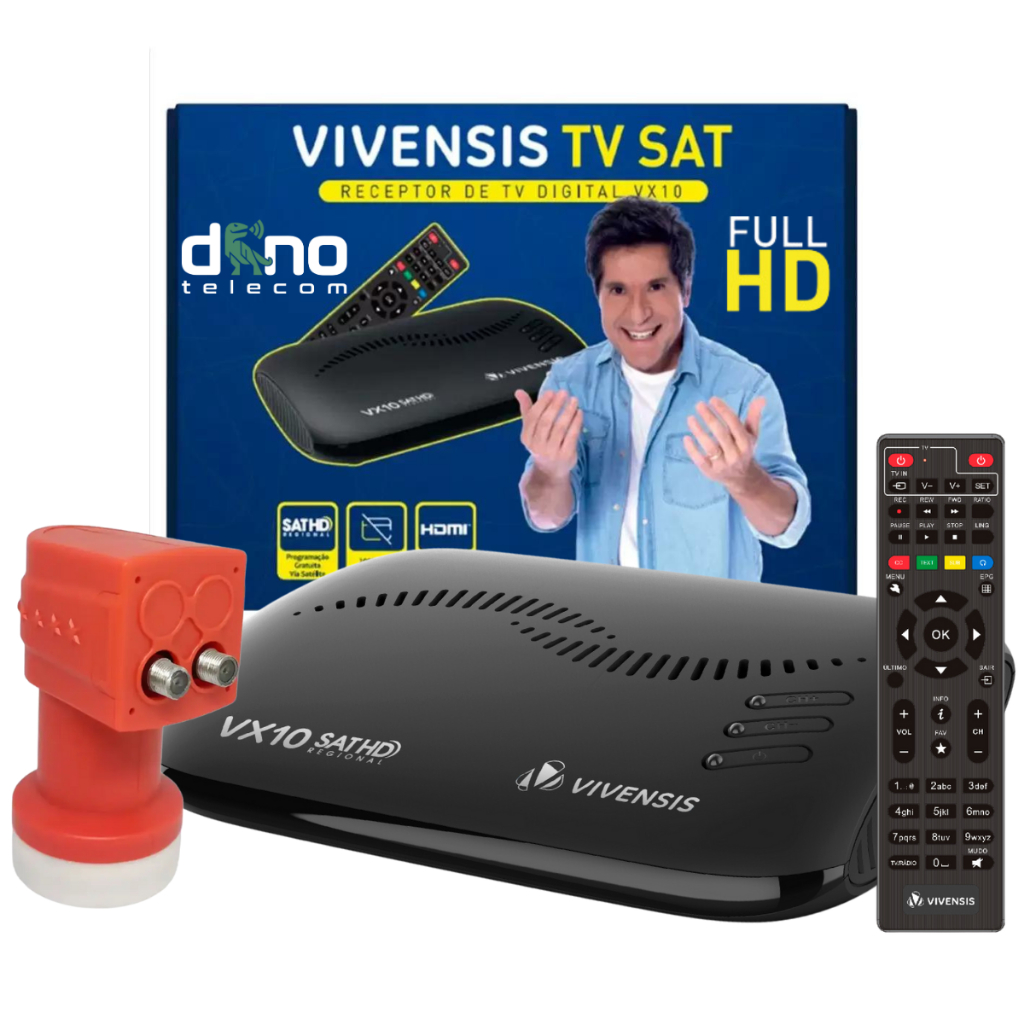 Kit Receptor Digital Vx10 5g Ku Vivensis + Lnbf Du