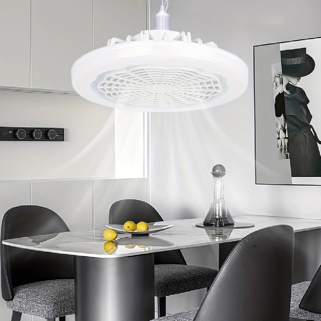 Ventilador De Teto Com Led Lâmpada Novo Com Contr