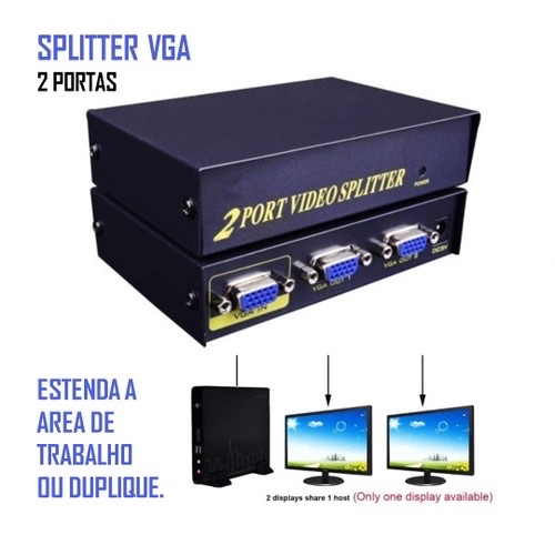 Distribuidor VGA Splitter de Área de Trabalho Com