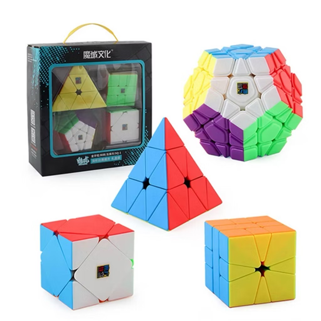Kit Cubo Mágico Moyu 4 peças Megaminx Pyraminx S