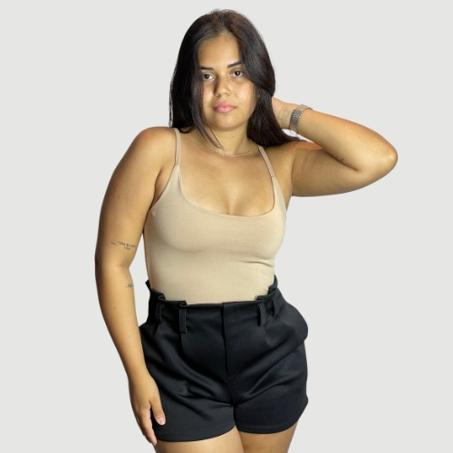 Blusa Feminina Alcinha Suplex Básica Lisa Forrada