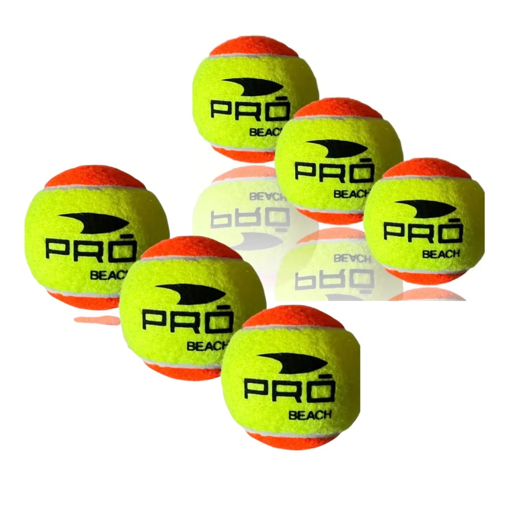 Kit 6 Bolas Beach Tennis PRO Bolinha Tenis Praia S
