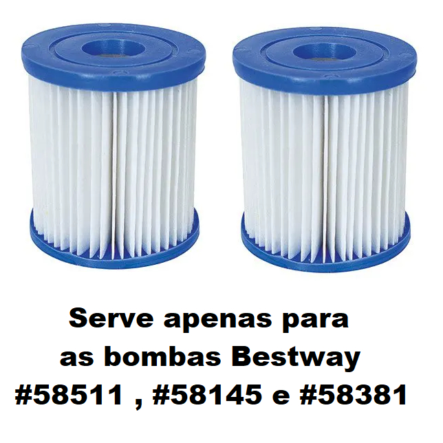 Kit 2 Cartuchos para Bomba Filtrante Bestway 1249 