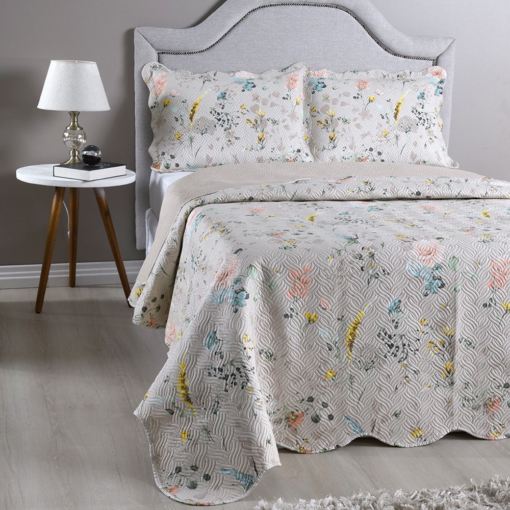 Kit Cobre Leito Colcha Solteiro Casal Queen King 3