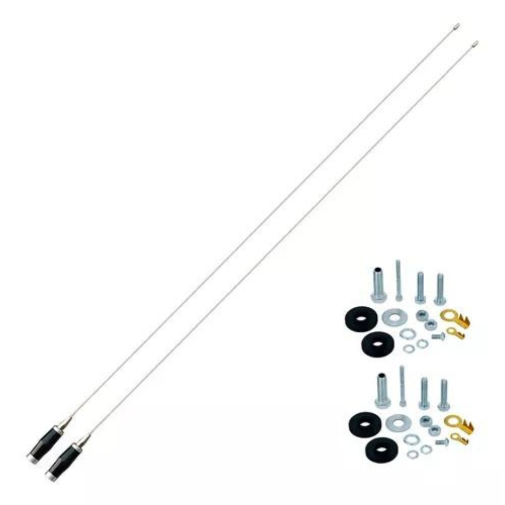 Kit 2 Antena Movel Px 1/4 Pop B-2004p Base Preta
