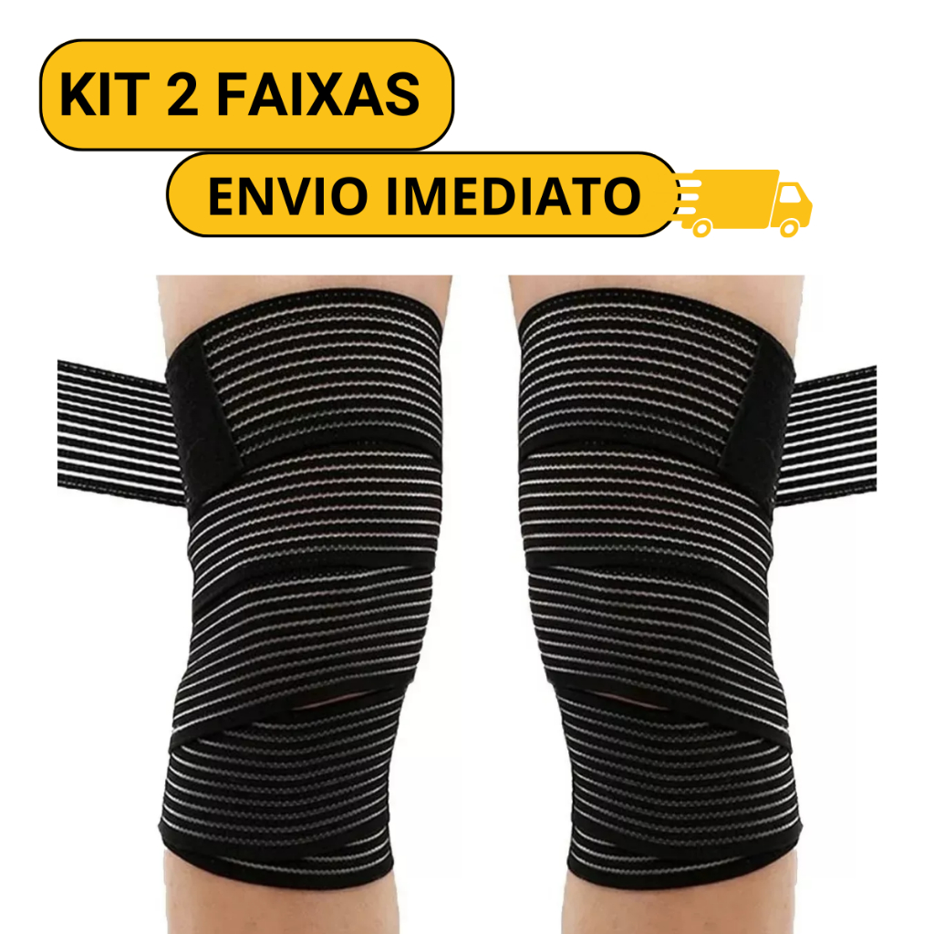 Faixa Elastica Joelho Agachamento Joelheira P/ Mus