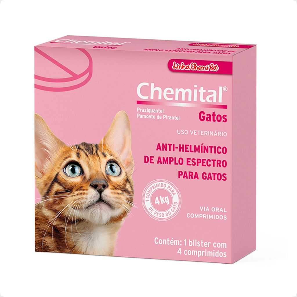 Chemital Chemitec Vermífugo para Gatos – 4 