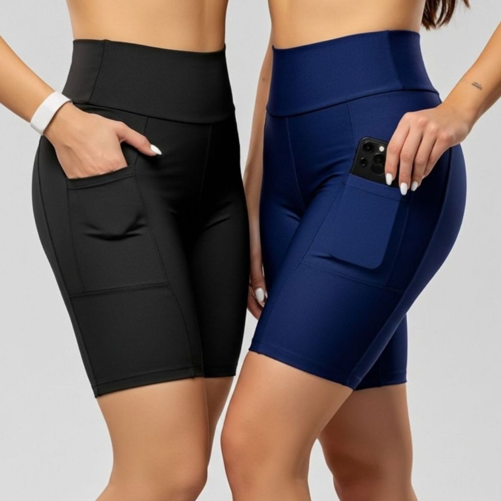 Bermuda ciclista academia Fitness Feminino com bol