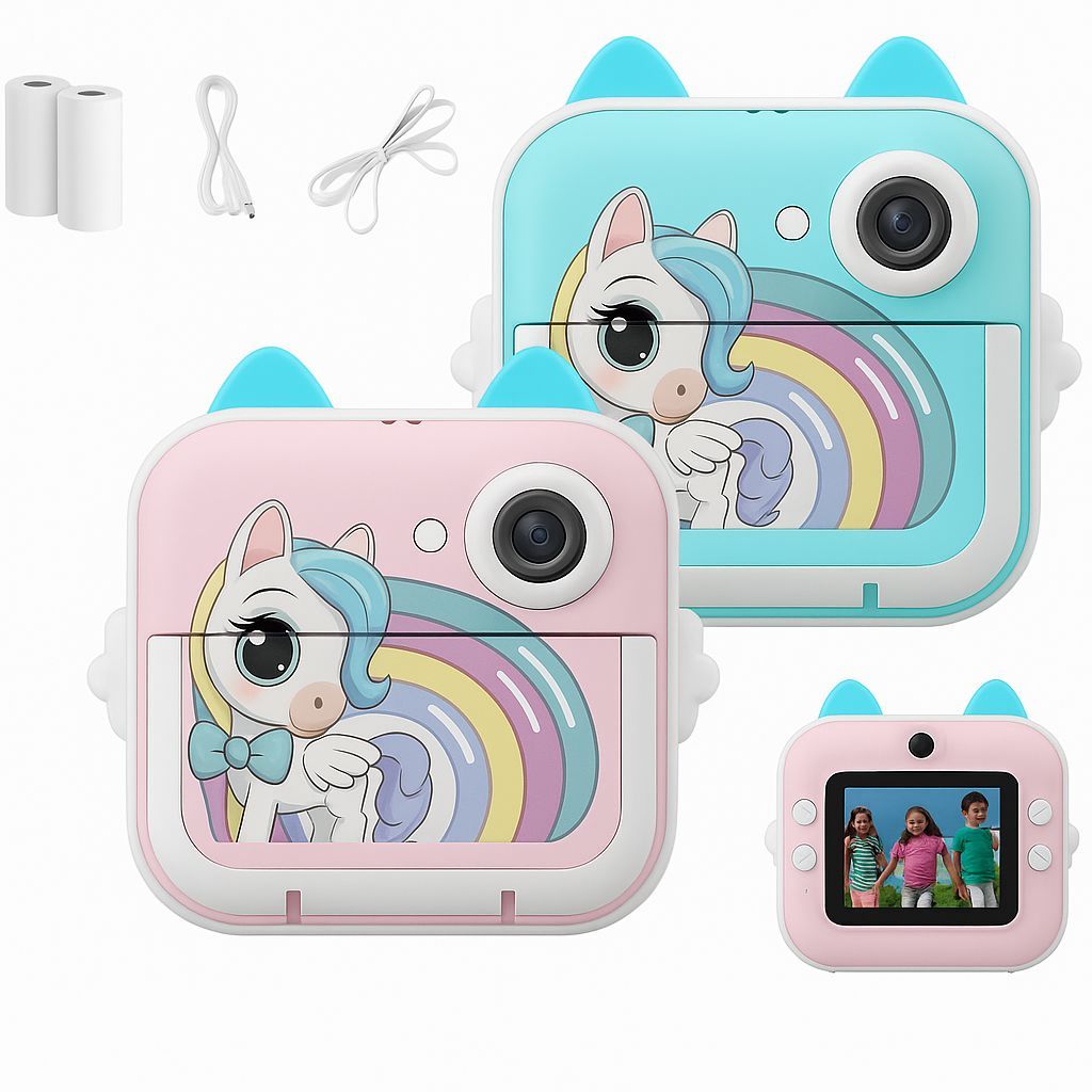 Câmera De Impressão Instantânea Para Crianças 