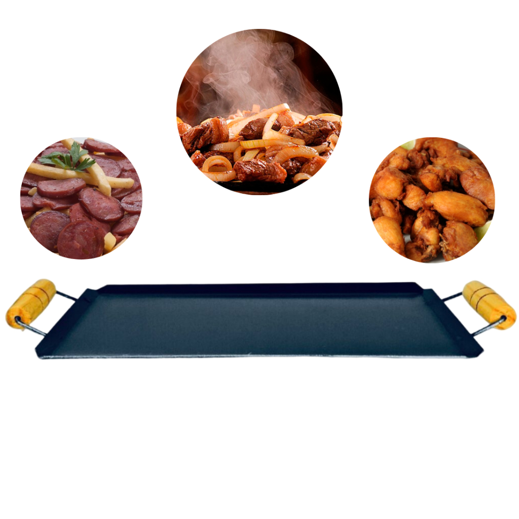 Chapa Chapeira Pequena Hambúrguer Bife Fogão Chu