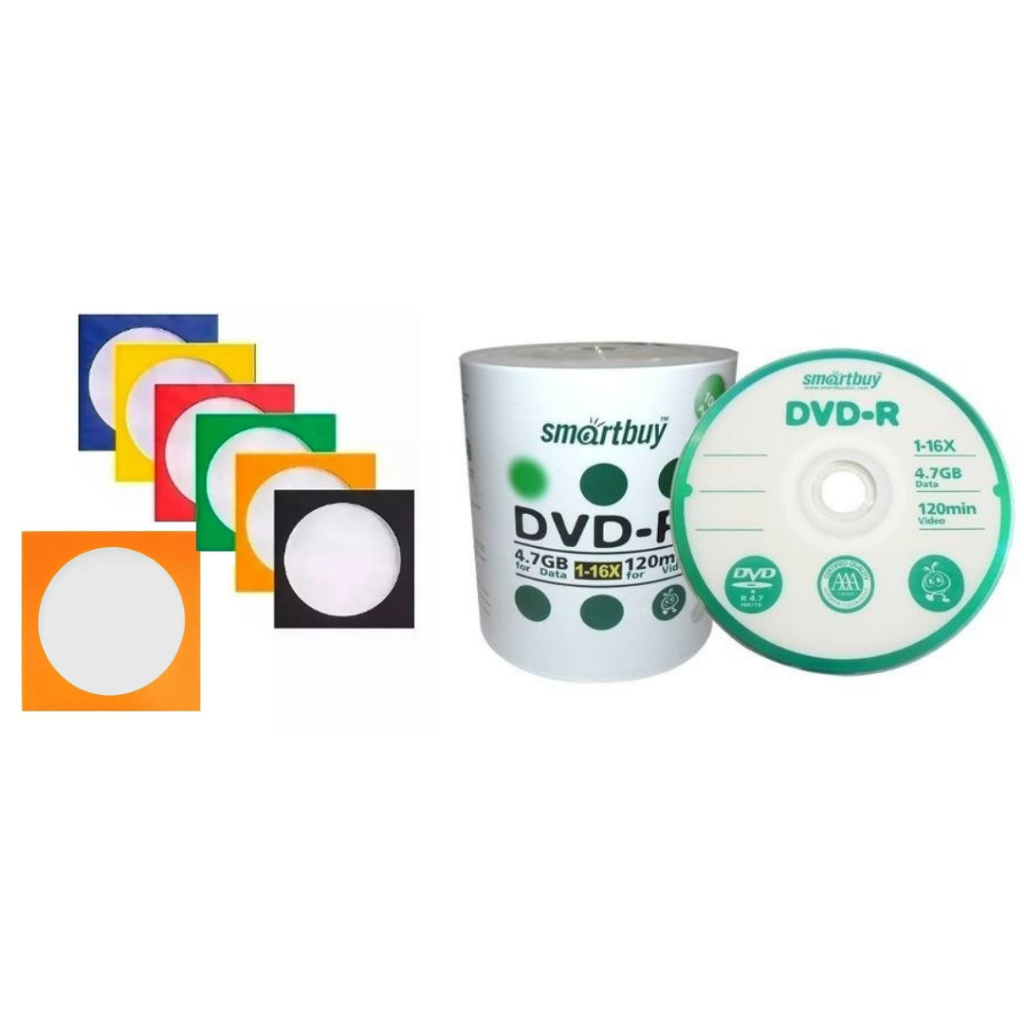 10 unidades de Mídia Virgem DVD-R Nos Envelopes -
