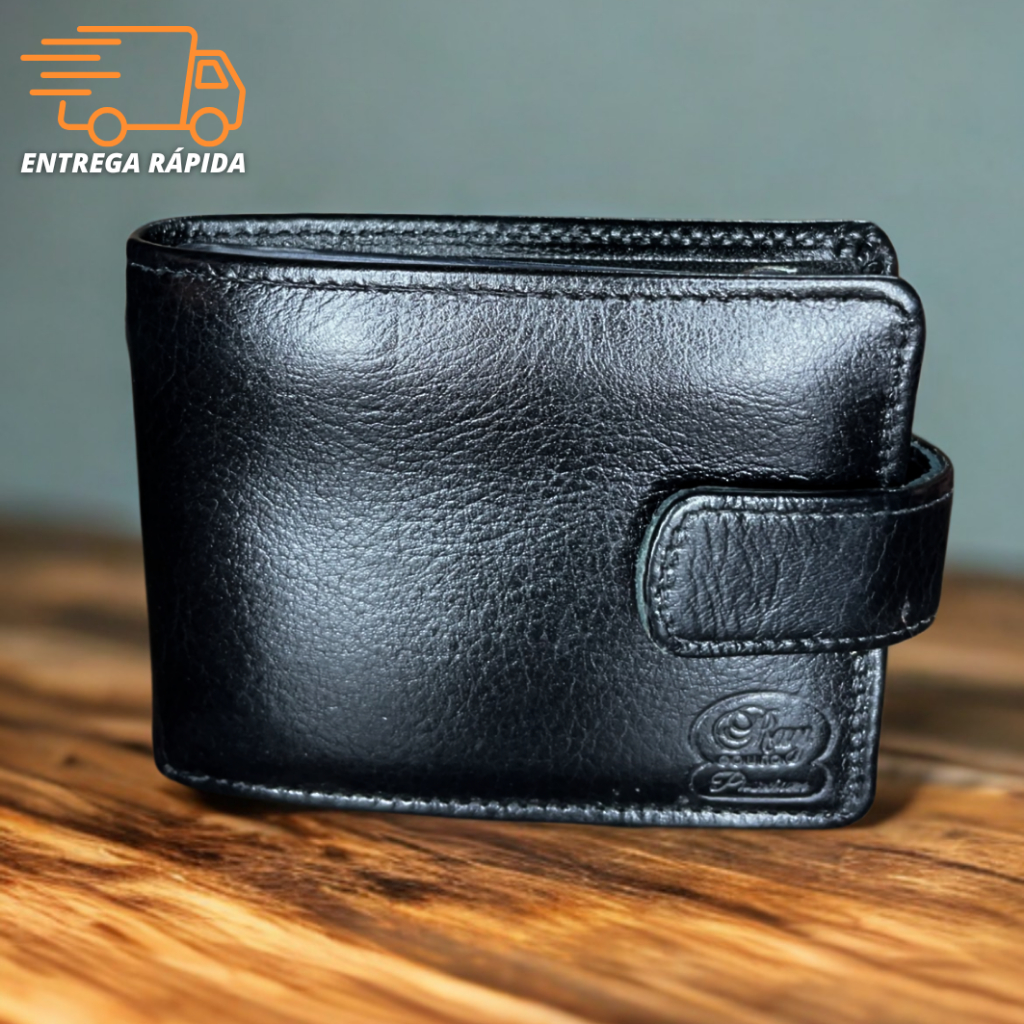 Carteira Masculina Couro 100% legitimo com Porta C
