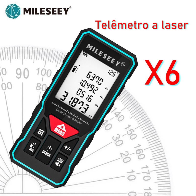 Mileseey X5 X6 Telêmero Laser 100M Medidor Recarr