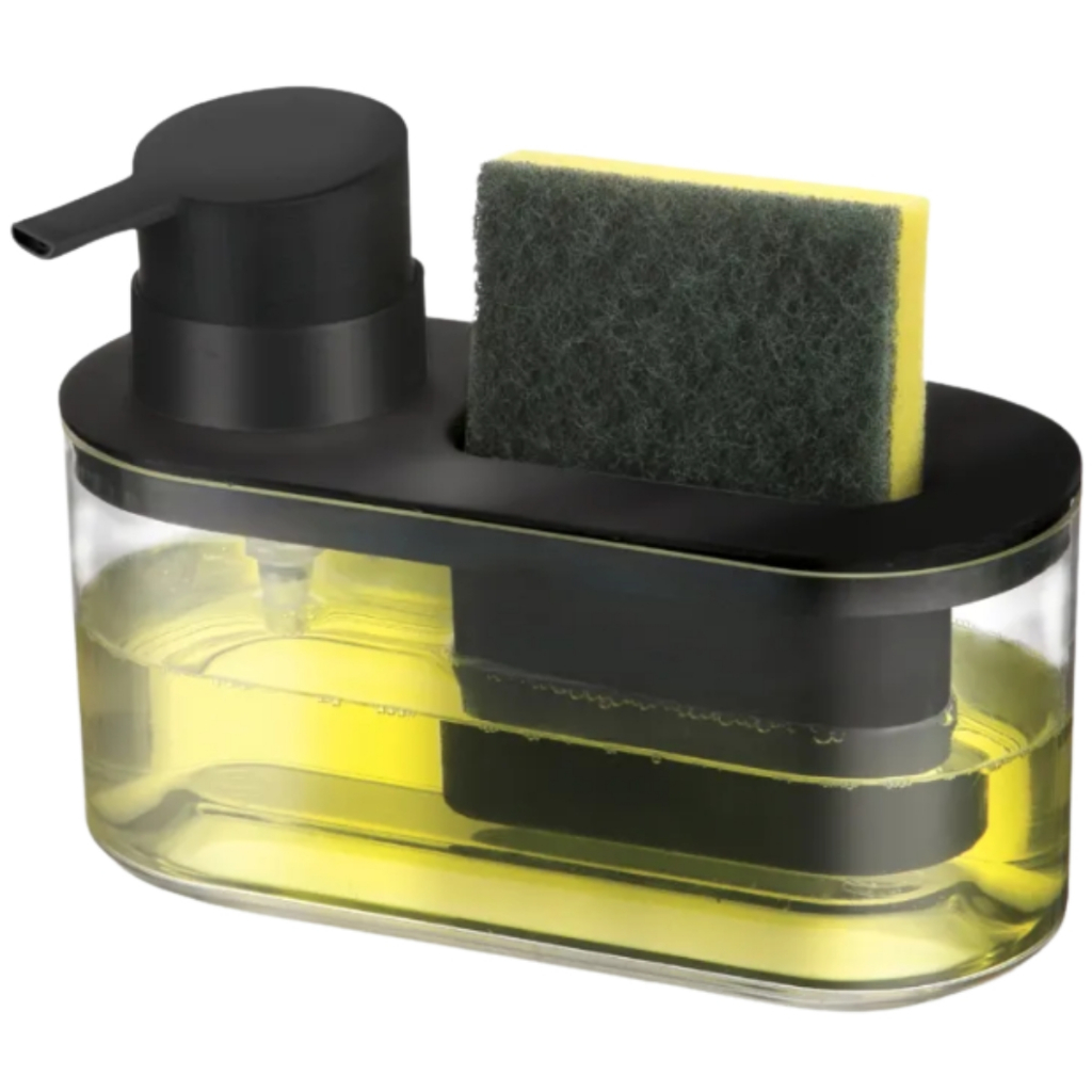 Porta Detergente Com Suporte Para Bucha 500ml Pret