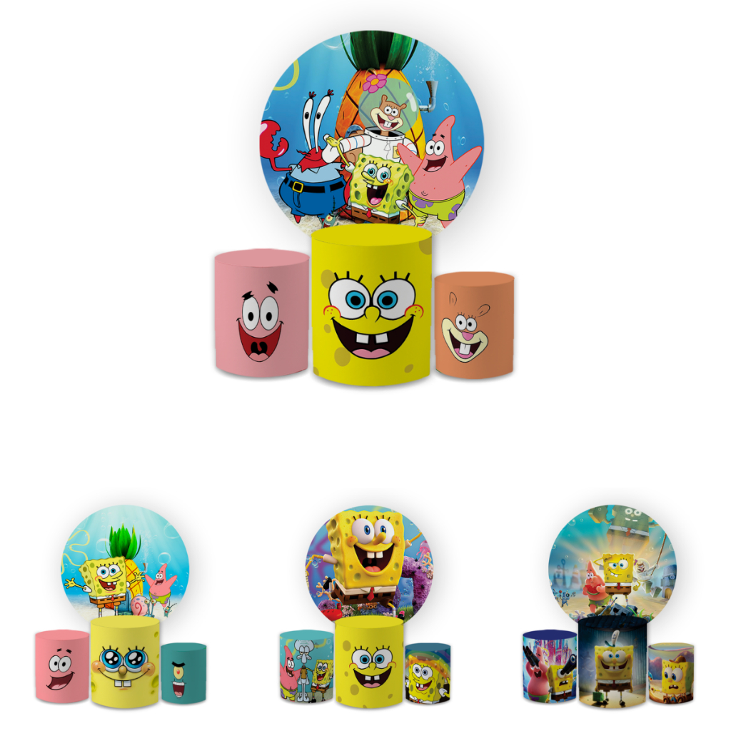 Kit Decorativo Painel Redondo C/ Elástico + Trio 