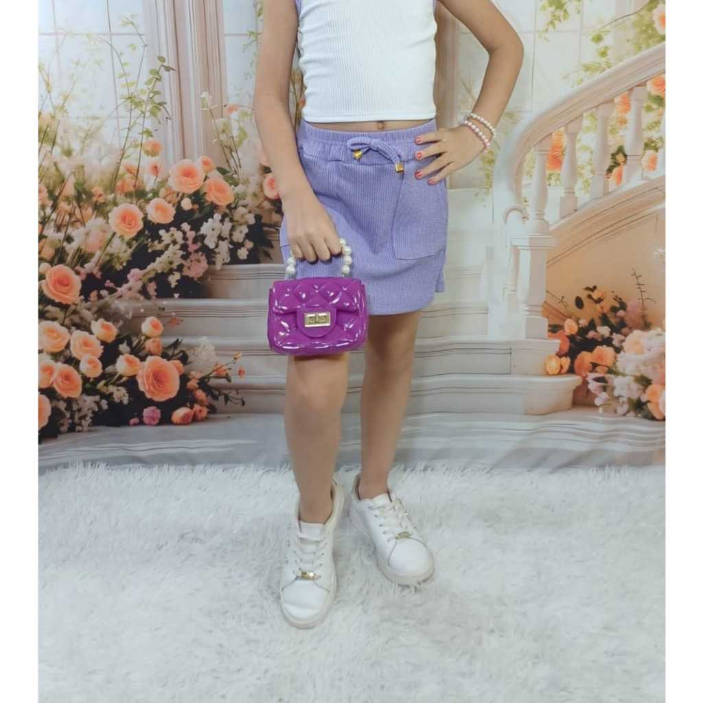 Short saia infantil de 9 cores lindas