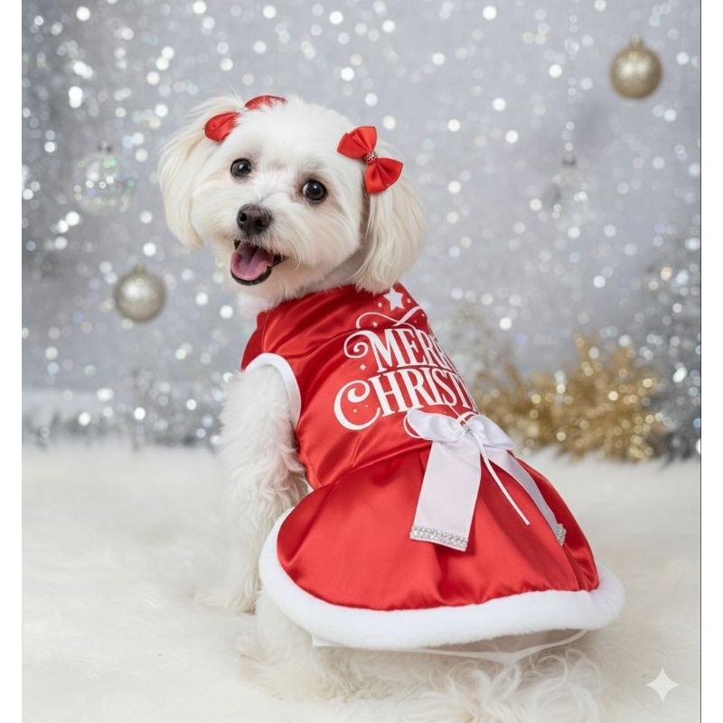 Vestido Natal Roupinhas para cachorros e gatos