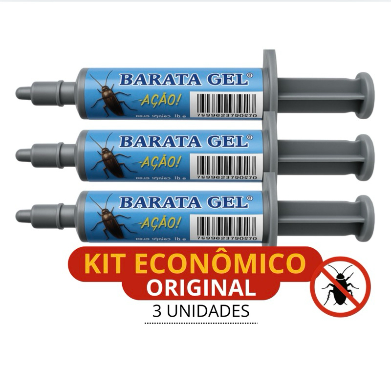 Gel Mata Barata KIT 3UN ANTI BARATA 10g cada