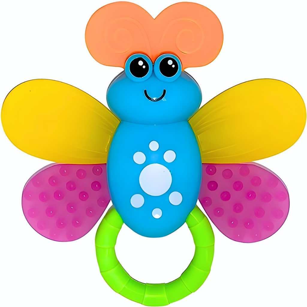 Chocalho Infantil Animal Borboleta Mordedor Divert