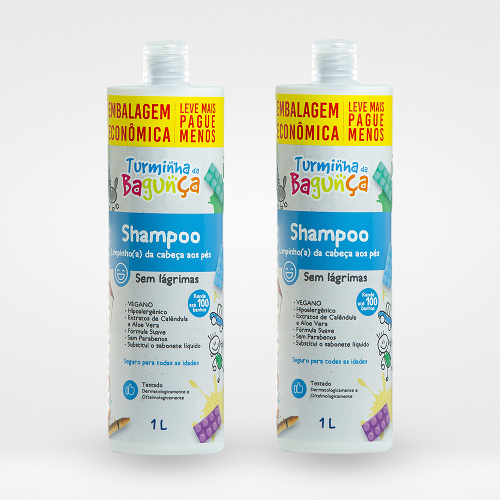 02 Shampoo  Sabonete Liquido Infantil 1LT Turminha
