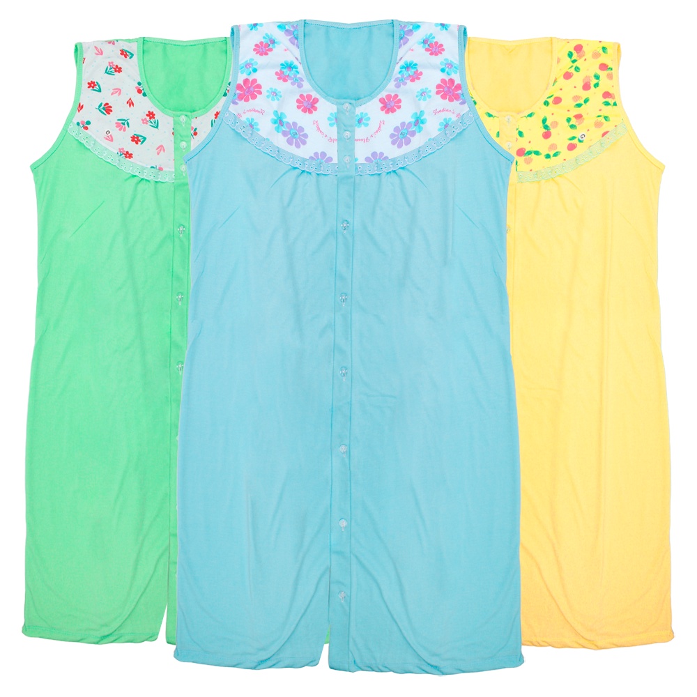 KIT 2 camisola adulta com babadinho senhora algod�