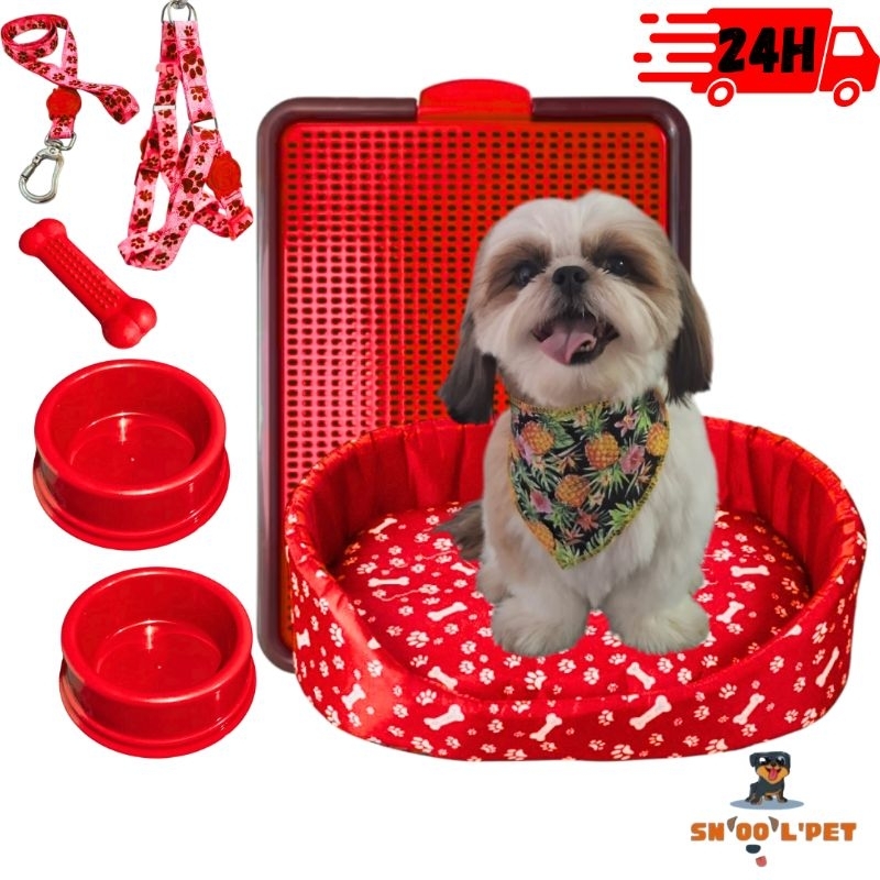 Kit Pet Cama Para Cachorro Sanitário Canino Comed