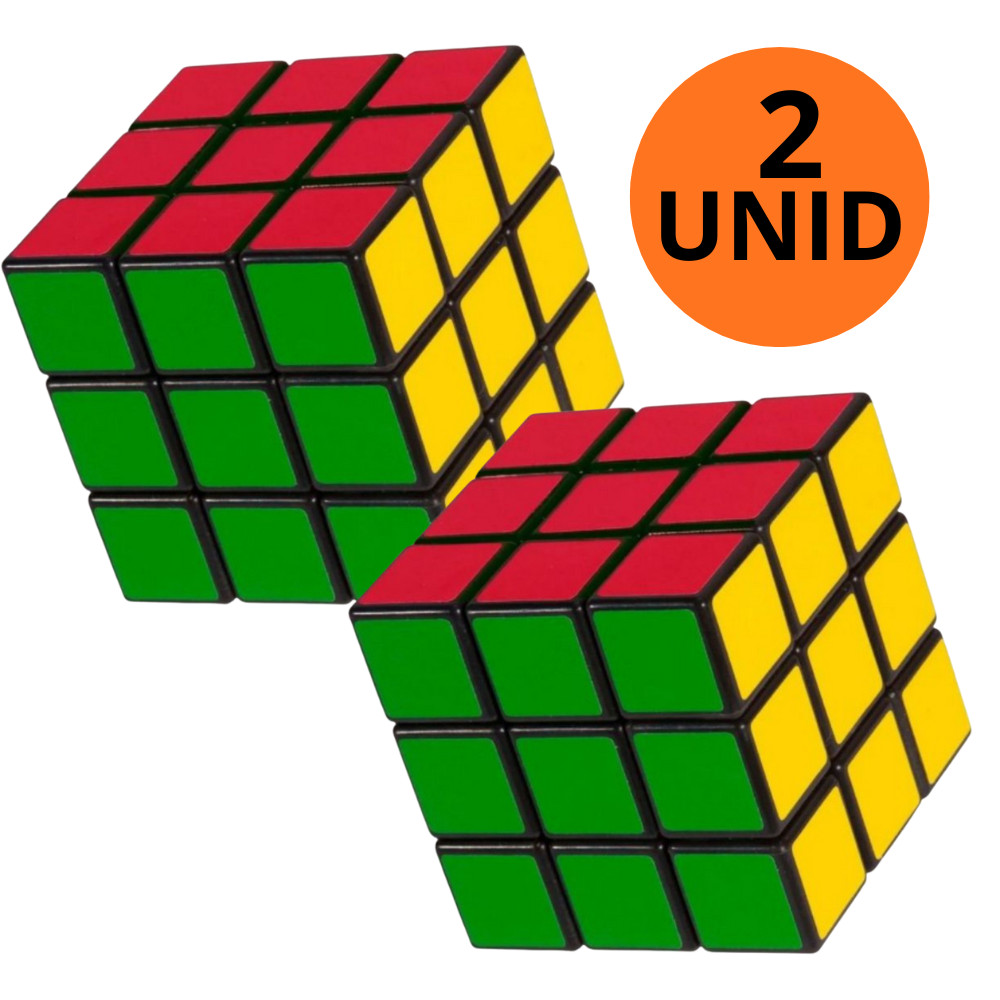 KIT 2 Cubo Magico Classico ou Carbon 3×3 6cm 
