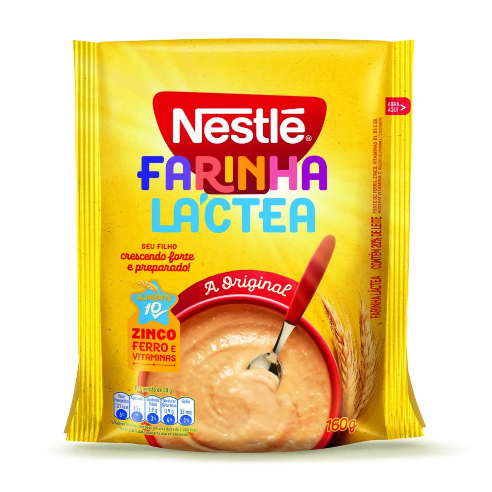 Farinha Láctea Tradicional Nestlé Sachê 160g ou