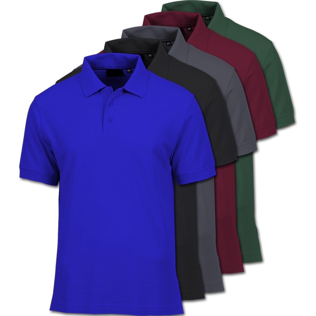 Kit 5 Camisa Polo Masculina Piquet Poliéster Atac