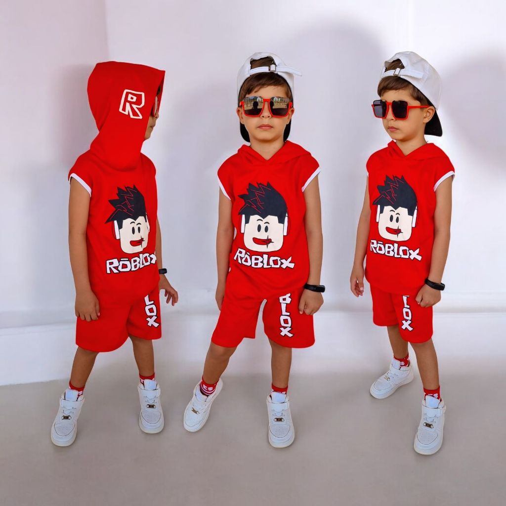 Fantasia Infantil Menino Carnaval Roblox bermuda e