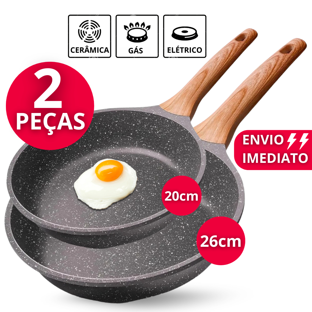 Frigideiras Antiaderentes Cerâmica Fundo Triplo C