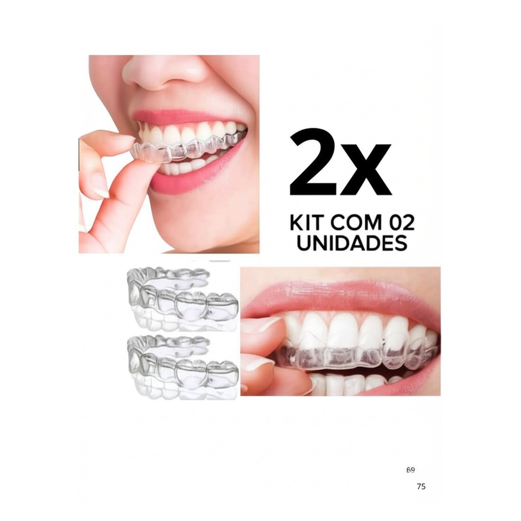 2 Placa De Silicone Moldeira Para Uso Bruxismo Sil