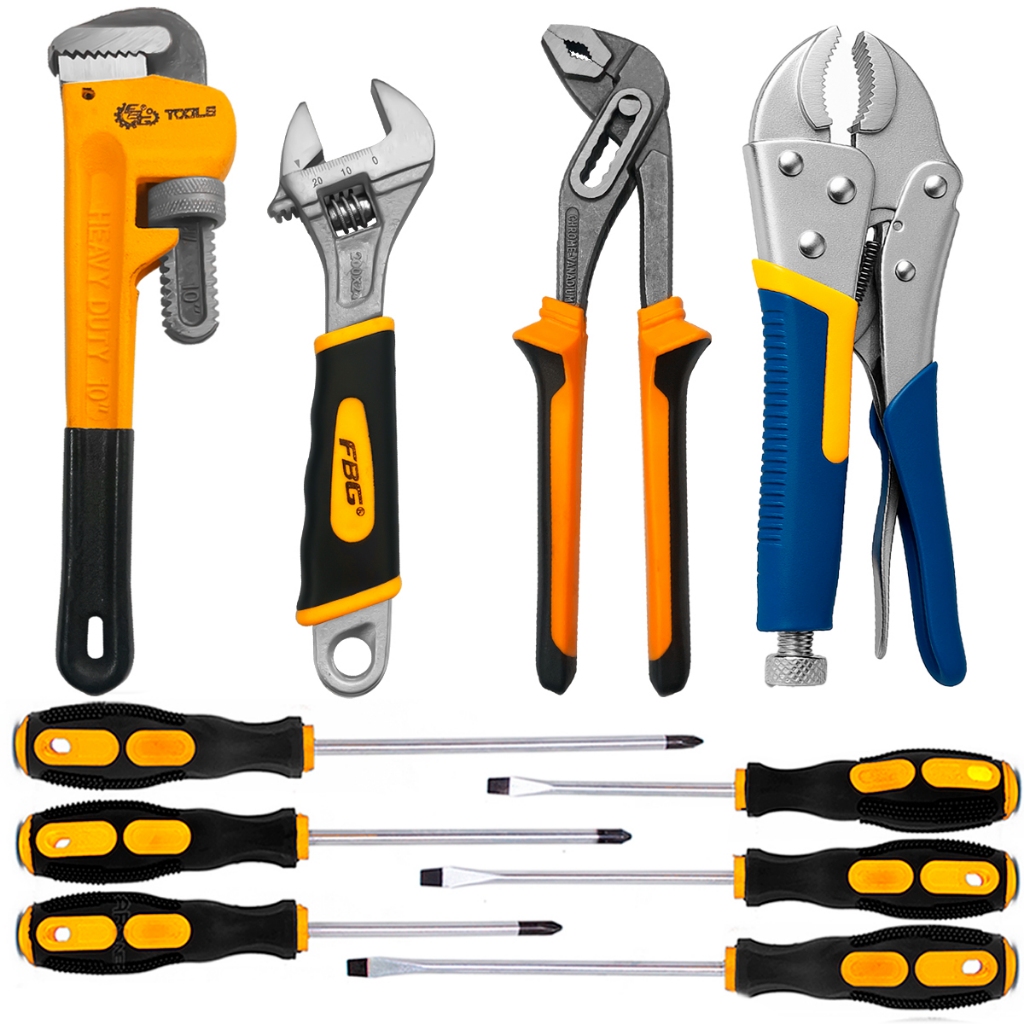 Kit Jogo  Ferramentas Chave Inglesa + Alicate Bomb
