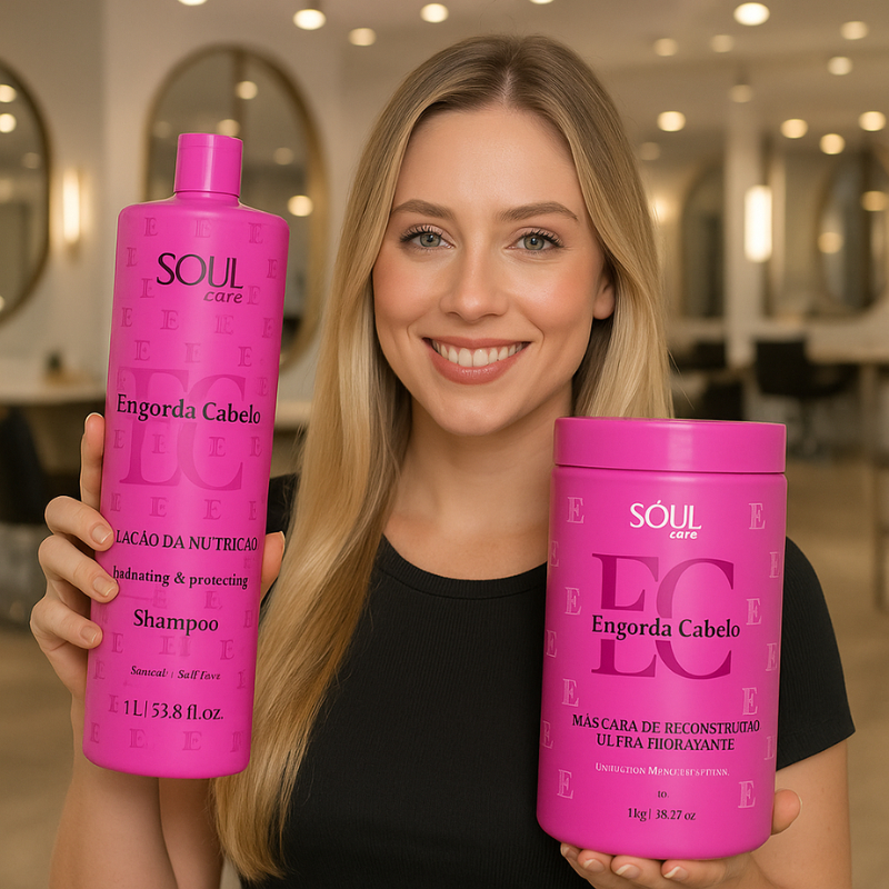 Kit Reconstrução Profissional Engorda Cabelo de 